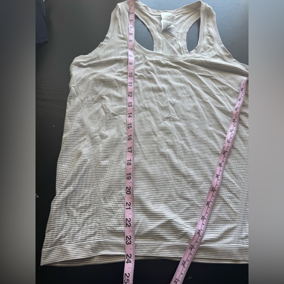 Athleta Tank Top Grey & White stripped Size L - Picture 5 of 6